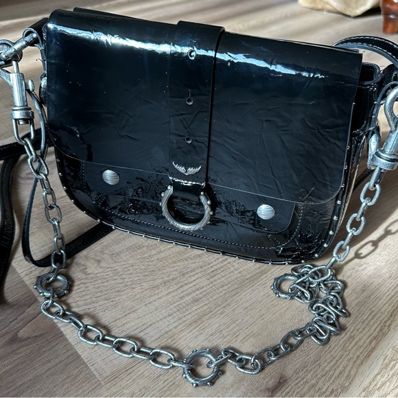 Zadig &Voltaire Kate Patent Leather Crossbody Shoulder Bag - Picture 3 of 9